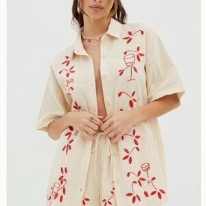 Indi Luxe Embroidered Ciao Top-S